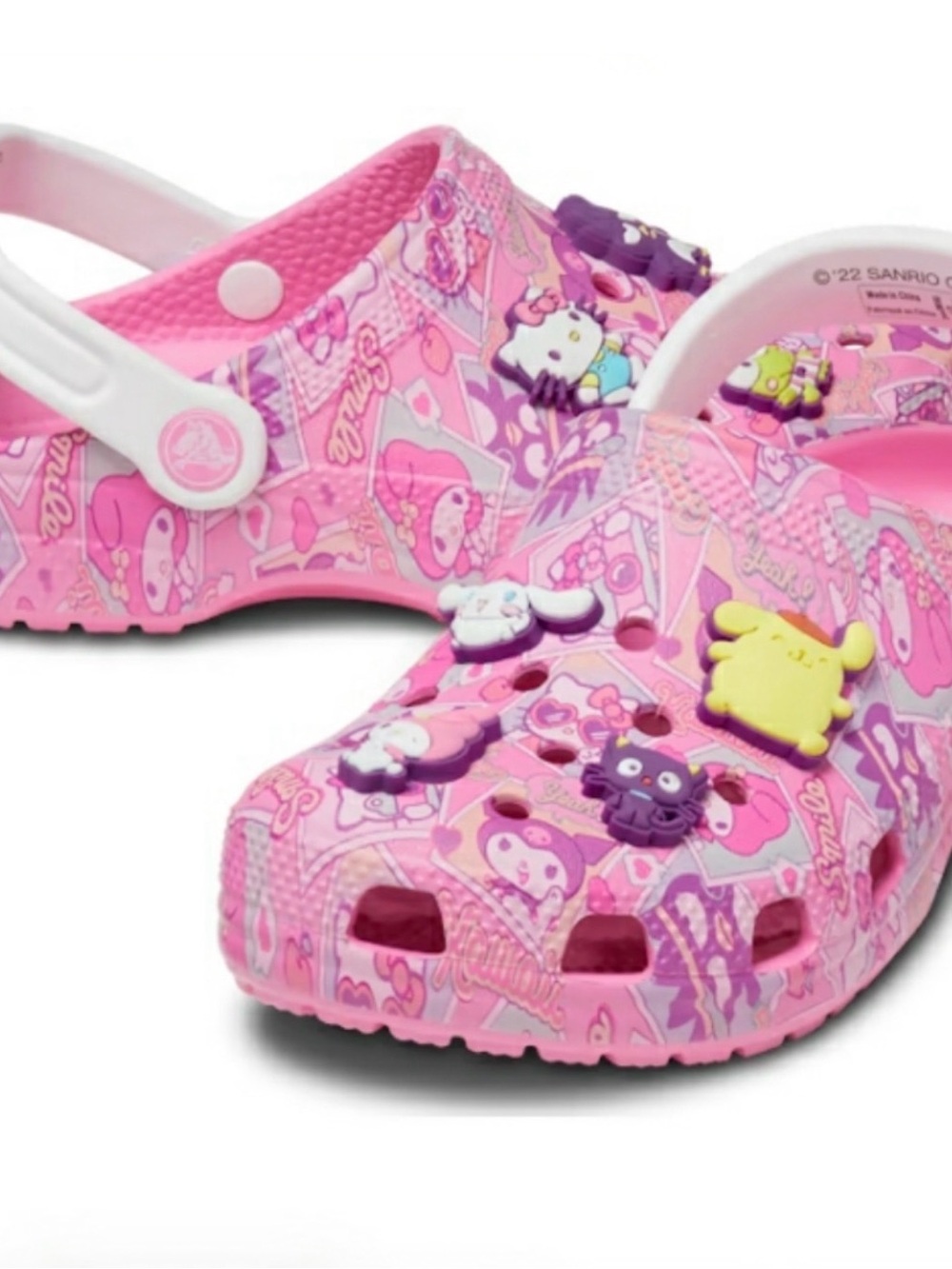 Sanrio Pink Kids Clog Sandals with Character Charms